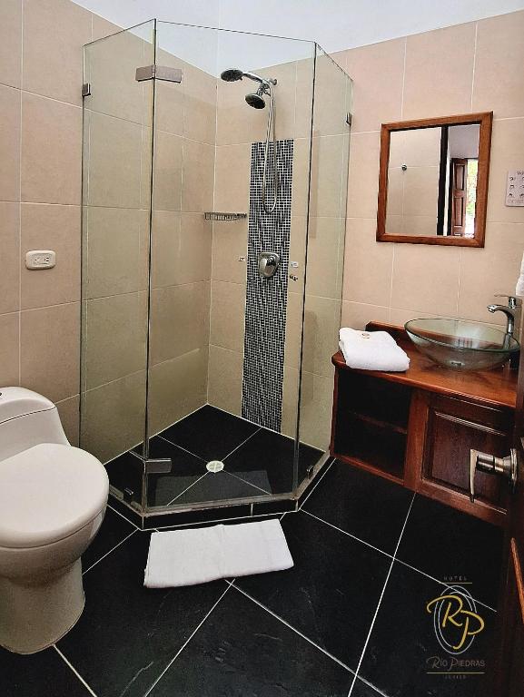 Koupelna v ubytování Hotel Rio Piedras