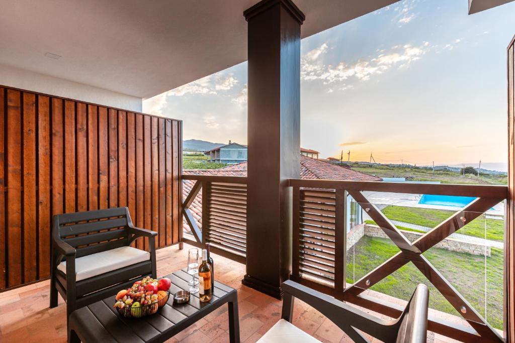 Balkón nebo terasa v ubytování Hotel Qvevrebi