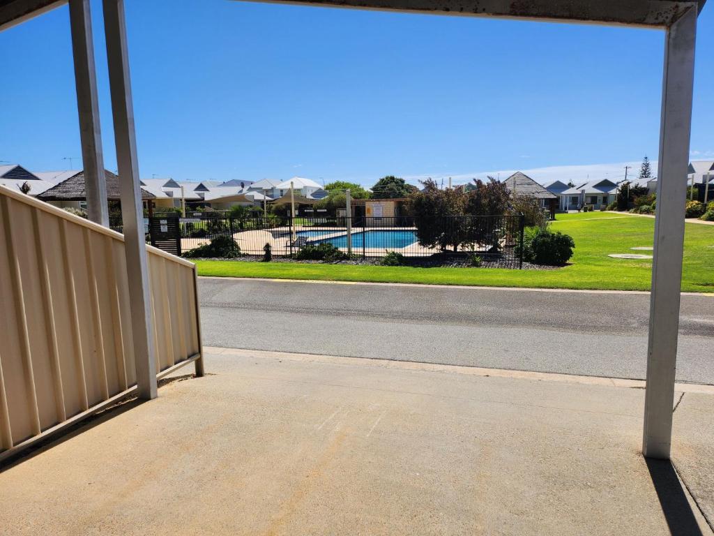 a view of a street from a balcony of a house at Unit 59 Seafront Estate in Jurien Bay