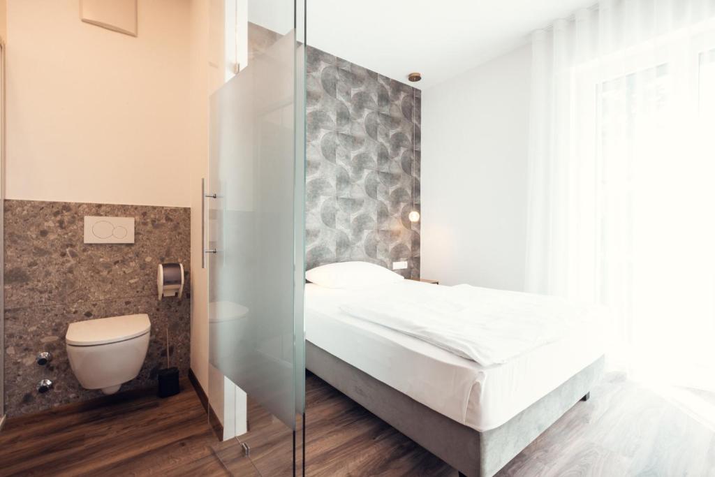 Koupelna v ubytování Hotel CampingPark Steiner