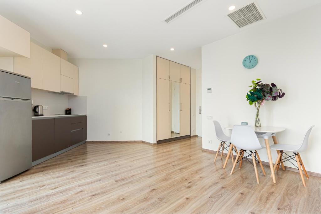Kuchyň nebo kuchyňský kout v ubytování Bellevue Residence Suites