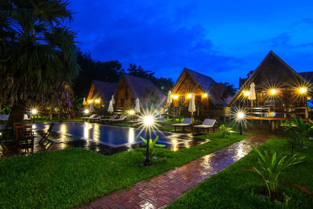 Een tuin van Angkor Heart Bungalow
