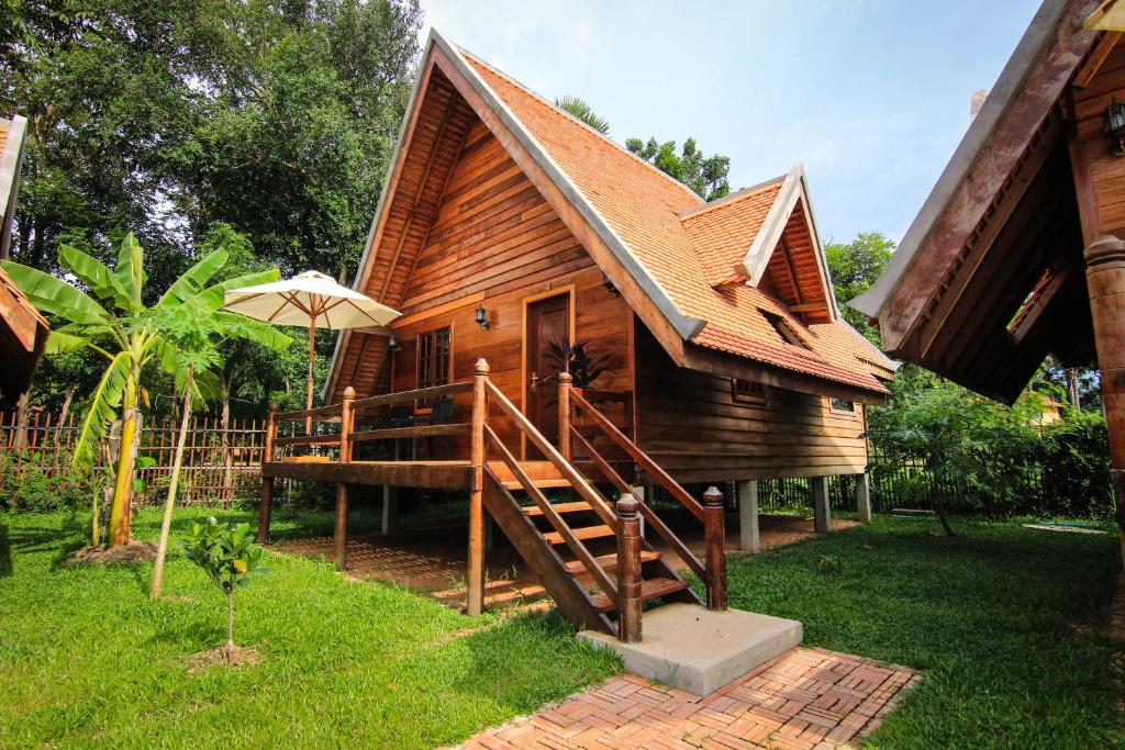 Een tuin van Angkor Heart Bungalow