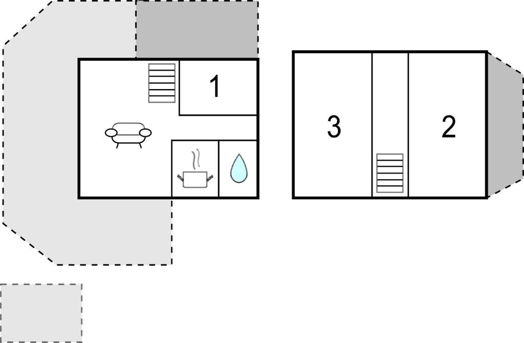 a plan of a house with two floors and a diagram at Beach Front Home In Haderslev With Wifi in Haderslev