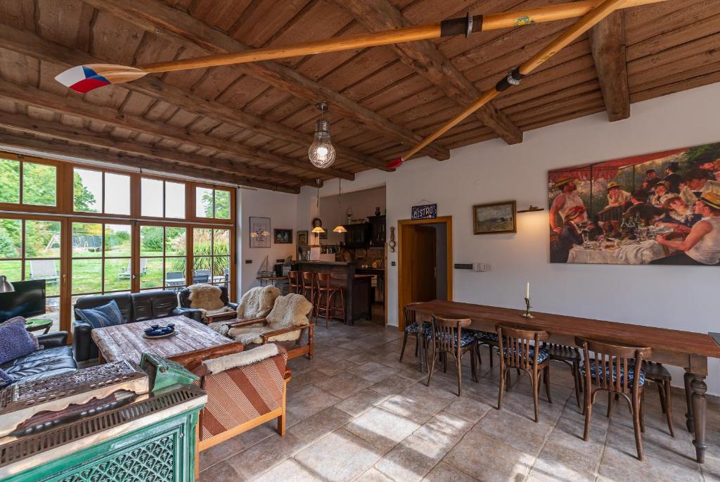 Posezení v ubytování Apartmány Modrá Vrata