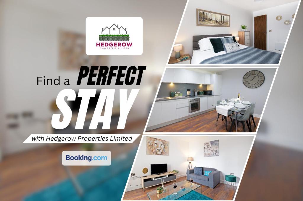 ครัวหรือมุมครัวของ Deluxe 2 Bed 2 Bath Manchester City Centre Apartment By Hedgerow Properties Limited