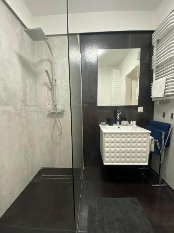 Kúpeľňa v ubytovaní Ann Apartament 16 piętro z widokiem na morze