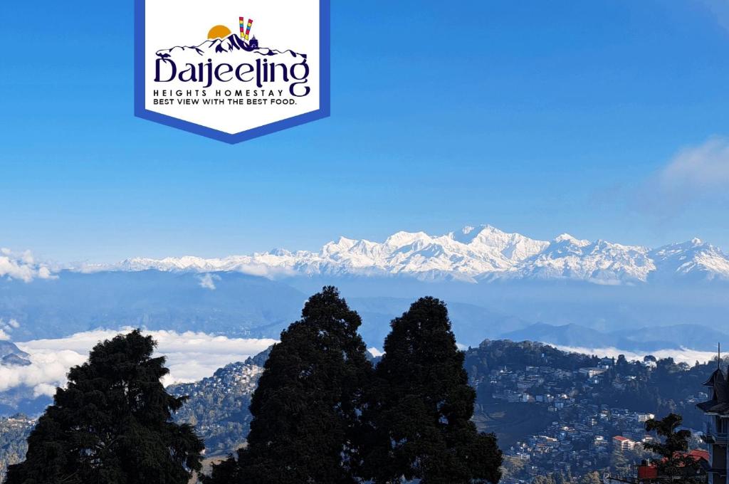 a group of trees with mountains in the background at Darjeeling Heights - A Boutique Mountain View Homestay in Darjeeling