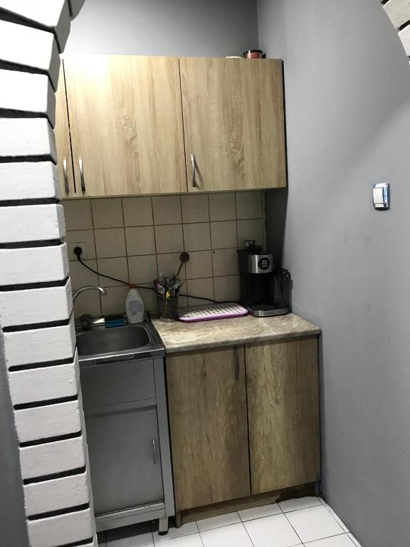 Kuchyň nebo kuchyňský kout v ubytování Vikendica DUNAV Vinci