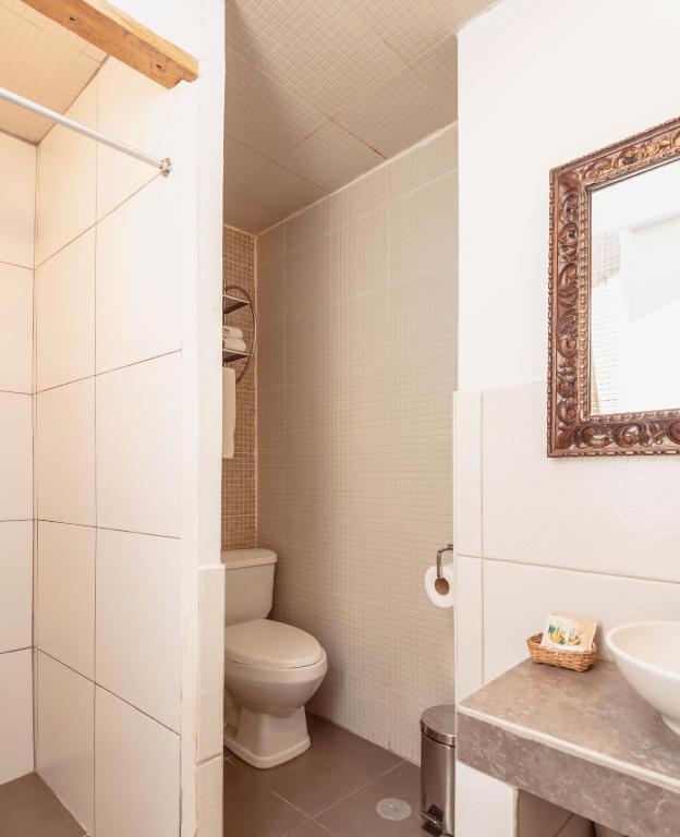 Koupelna v ubytování SAMANA B&B