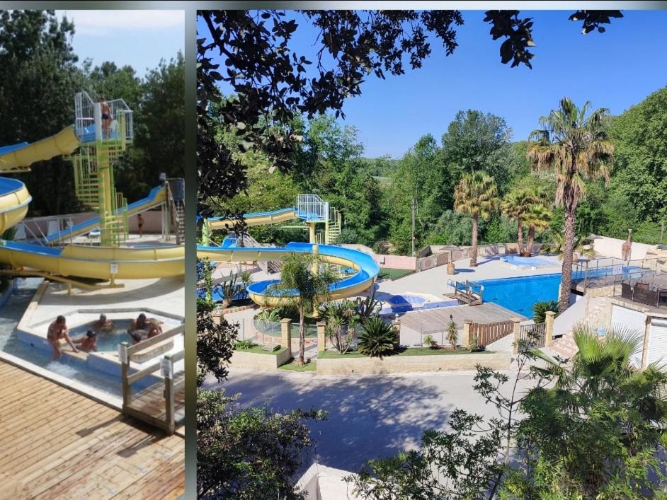 Bazén v ubytování Mobil home dans camping aquatique Hyères nebo v jeho okolí