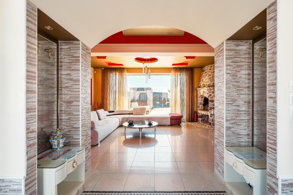 Posezení v ubytování Paramithia Villa