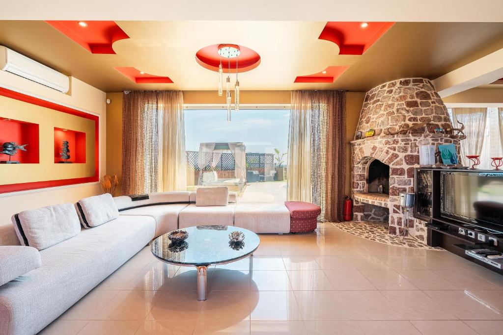 Posezení v ubytování Paramithia Villa