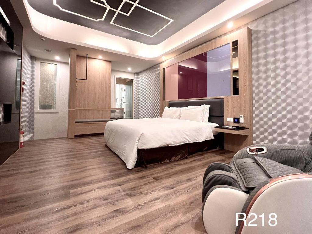 Postel nebo postele na pokoji v ubytování Cigar Motel