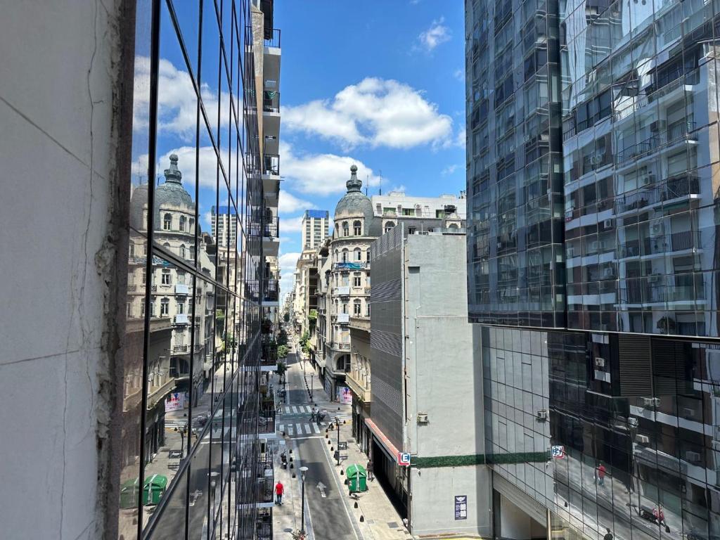 a view of a city street with tall buildings at Antiguo Maipu in Buenos Aires