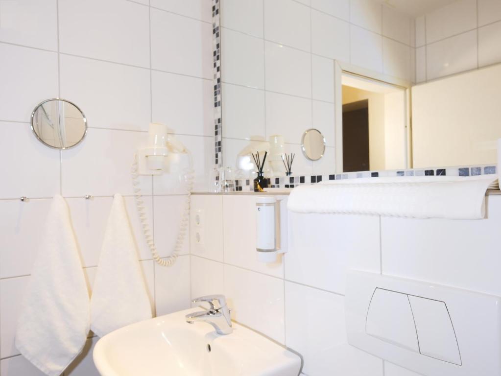 Koupelna v ubytování Hotel Burgklause