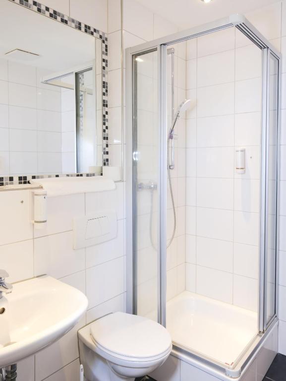 Koupelna v ubytování Hotel Burgklause