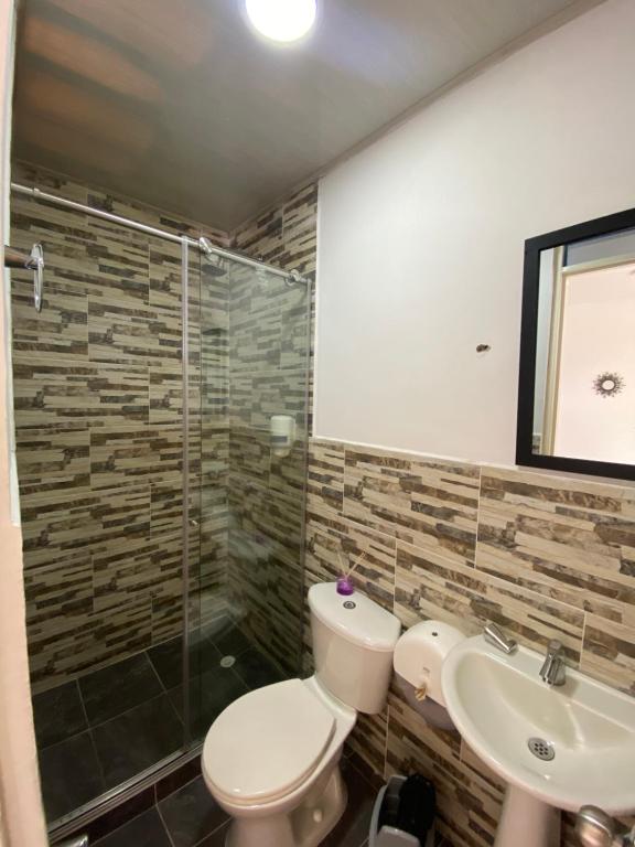 Koupelna v ubytování CASONA HOTEL LA DIVISA
