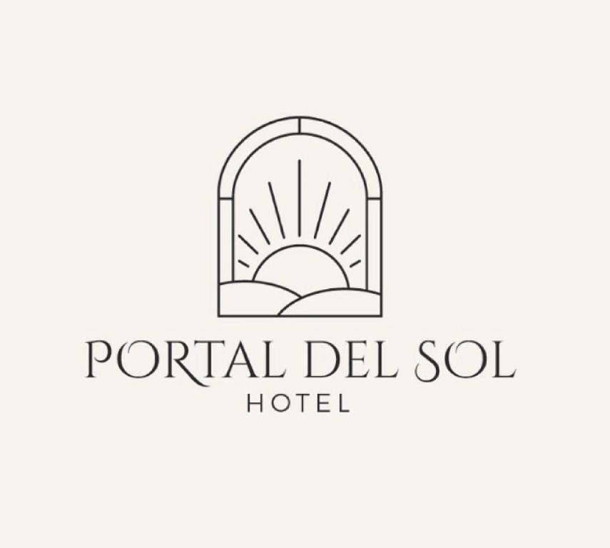 聖伊格納西奧的住宿－Portal del Sol，门户德尔索尔酒店的标志