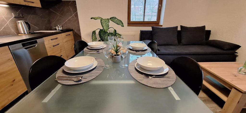 Kuchyň nebo kuchyňský kout v ubytování Apartmány Paseky - Jablonec nad Nisou