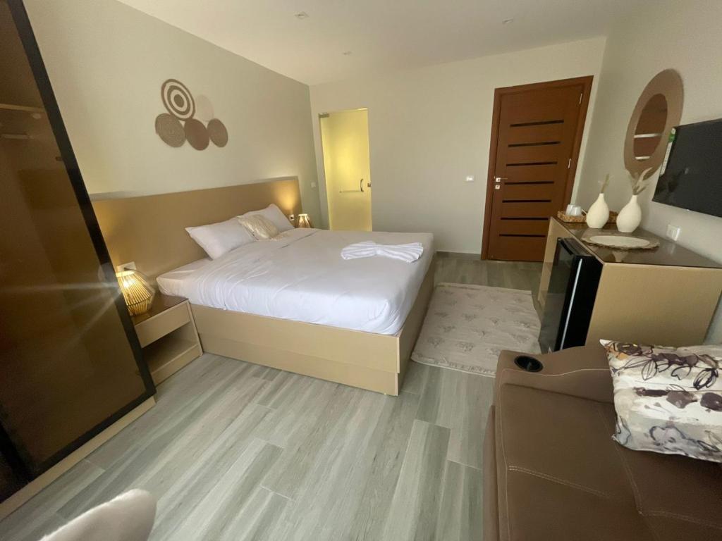 Postel nebo postele na pokoji v ubytování Diyar Pyramids Inn