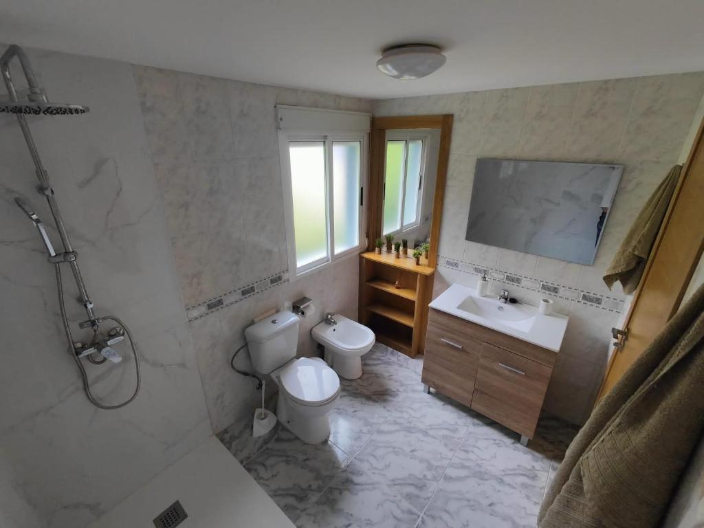 Koupelna v ubytování Casa Wolf