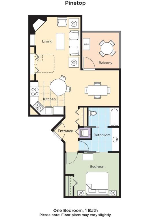 Půdorys ubytování WorldMark Pinetop