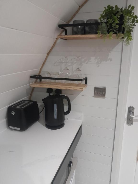 Kuchyň nebo kuchyňský kout v ubytování The Nest