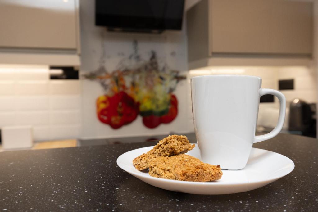 Příslušenství pro přípravu čaje a kávy v ubytování Stornoway Bed and Breakfast