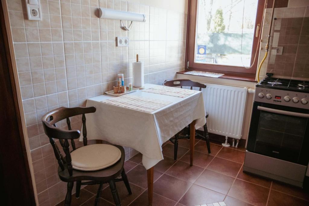 Kuchyňa alebo kuchynka v ubytovaní Dobay Apartman Gyula