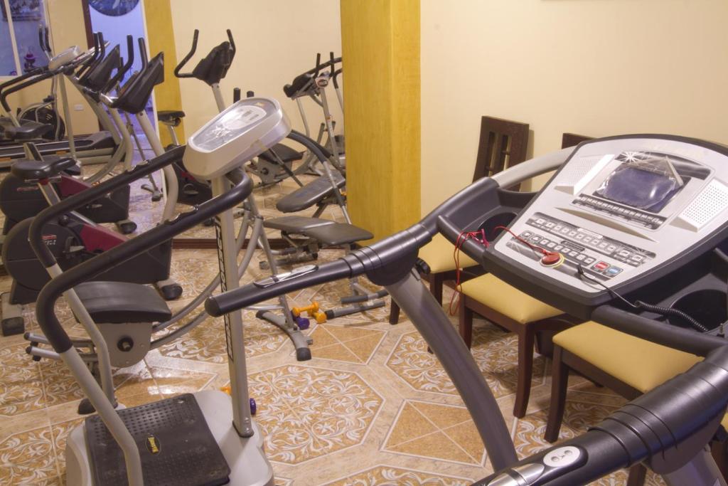 Fitness centrum a/nebo fitness zařízení v ubytování Hotel Joshed Imperial