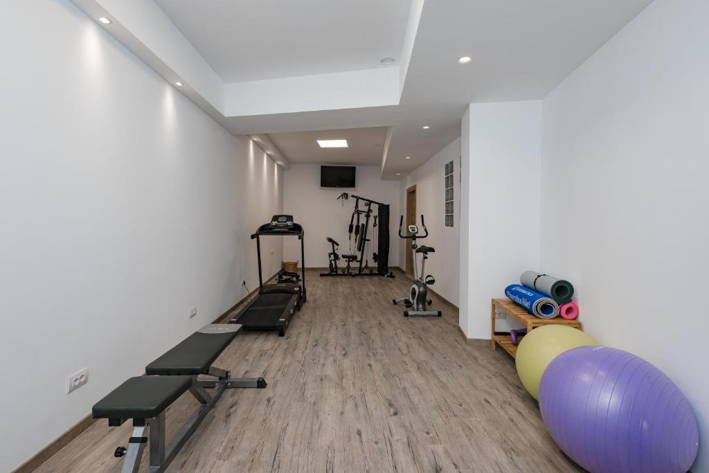 Fitness centrum a/nebo fitness zařízení v ubytování Nikolas Hotel