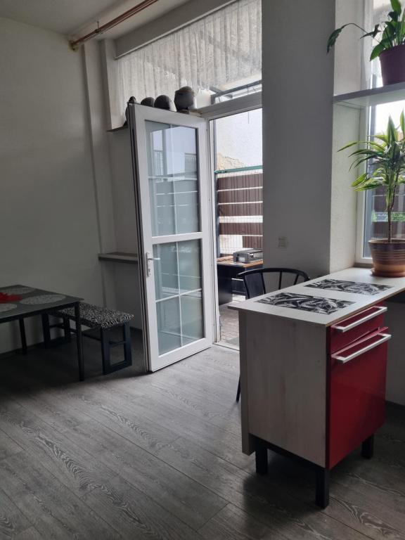 Kuchyň nebo kuchyňský kout v ubytování Apartmán Ambrak č.1