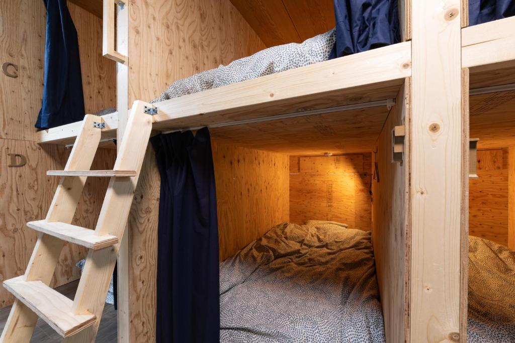 Palanda nebo palandy na pokoji v ubytování Hostel JAQ takamatsu