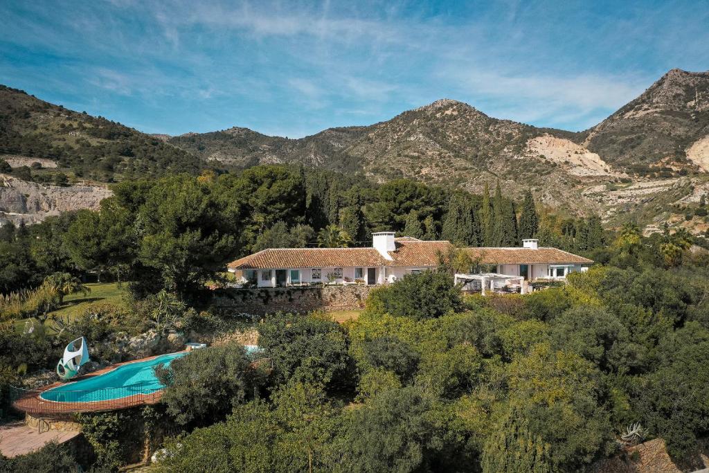 an estate in the mountains with a swimming pool at 7,000 sqm Luxurious Villa with Panoramic Sea Views Multiple Gardens & Two Pools in Benalmádena