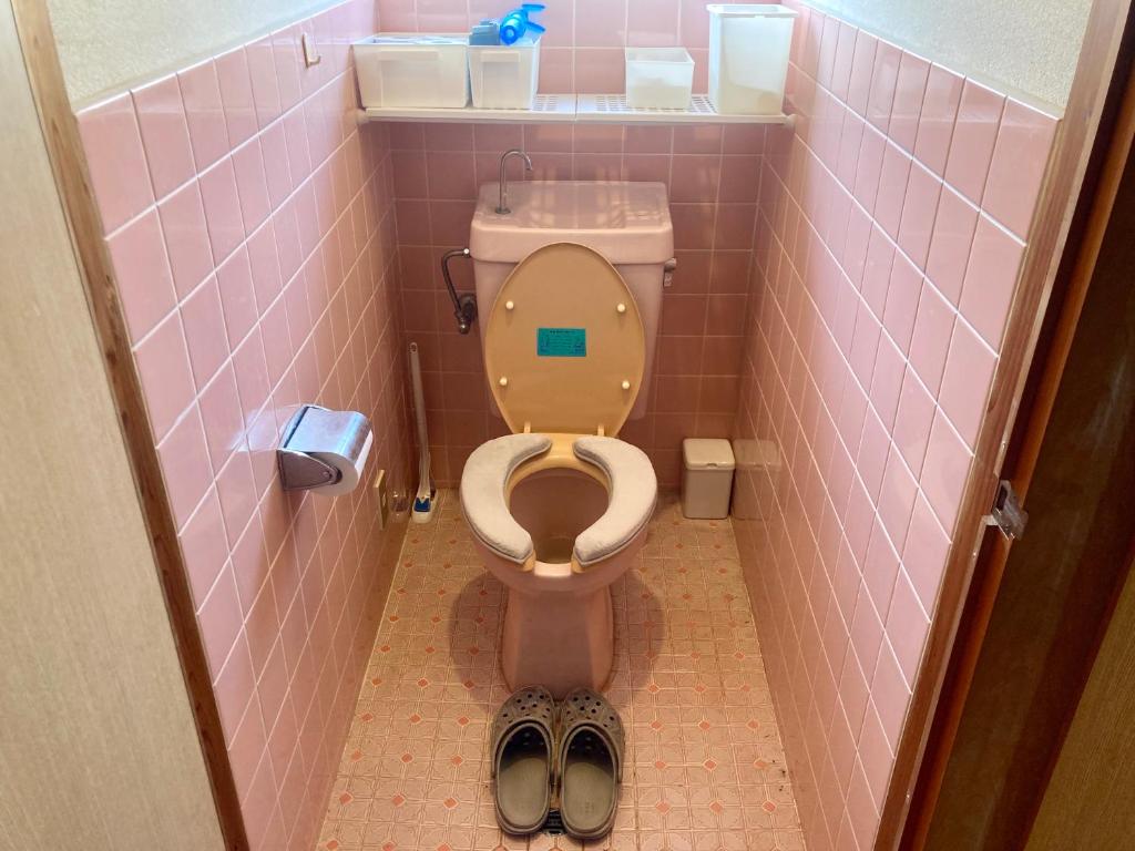 Koupelna v ubytování Guesthouse NAMAZU