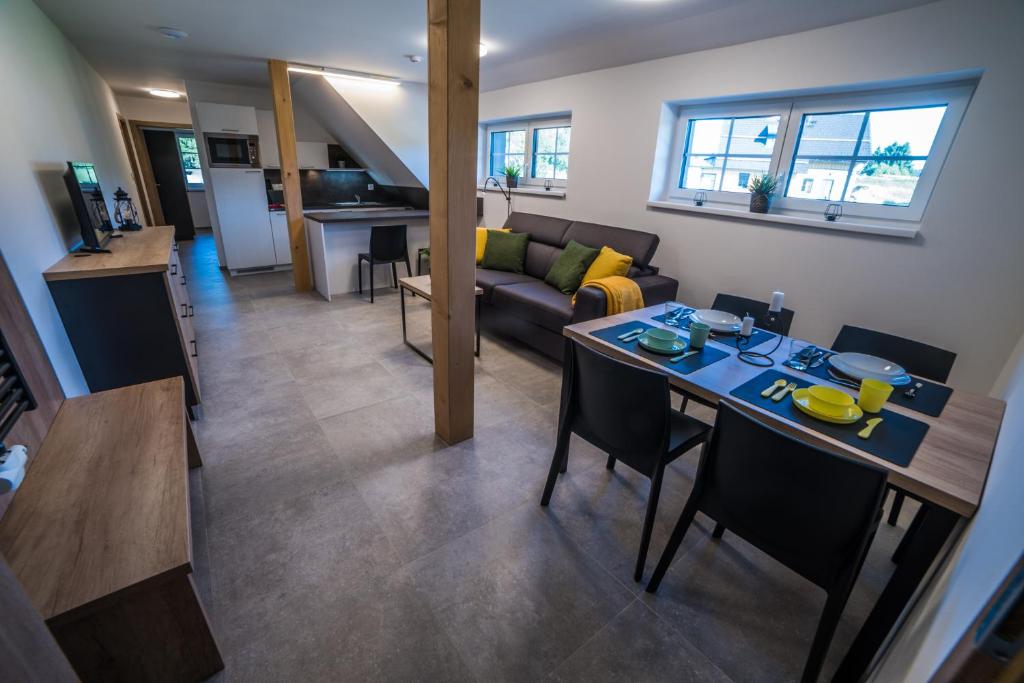 Kuchyň nebo kuchyňský kout v ubytování APARTMÁNY ATHEL KVILDA