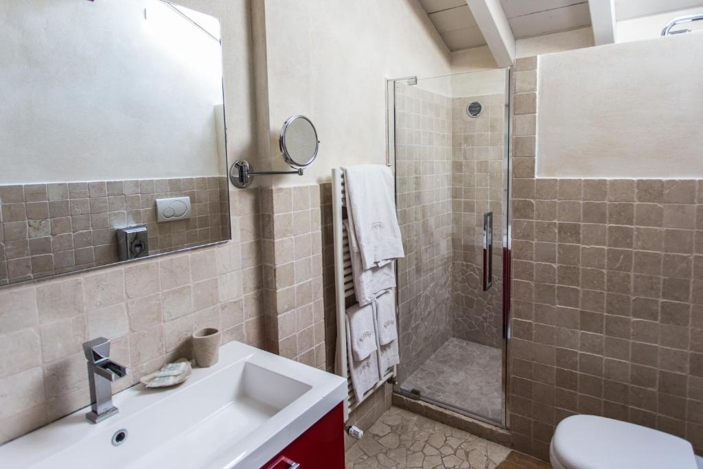 Koupelna v ubytování Agriturismo La Camilla