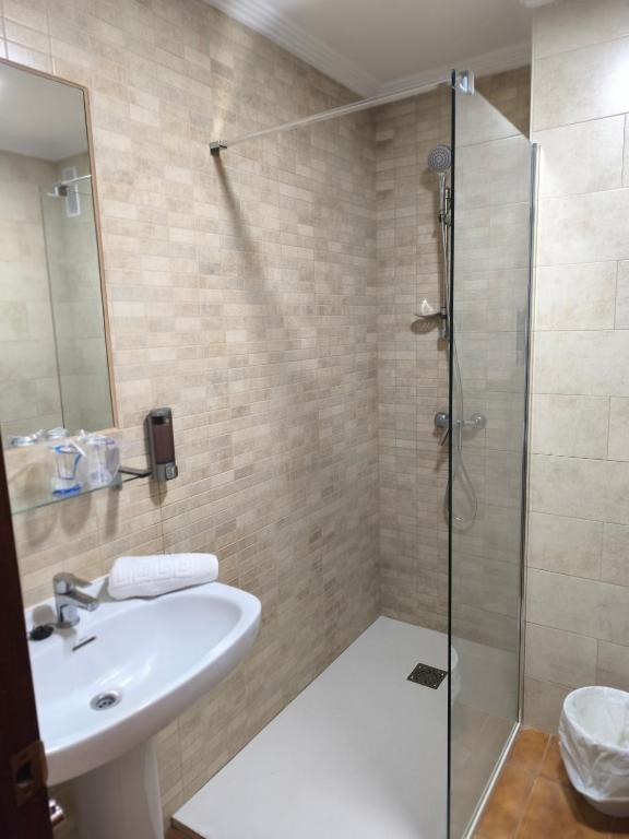 Koupelna v ubytování Hotel Arillo