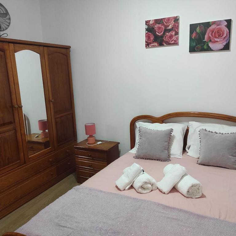 Postel nebo postele na pokoji v ubytování Mar Rosa - Terraço Vista Praia