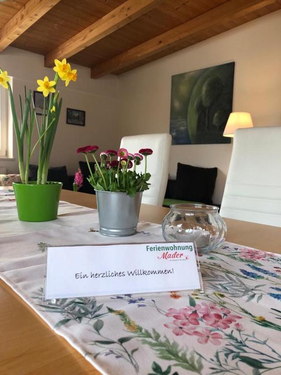Posezení v ubytování Ferienwohnung Mader