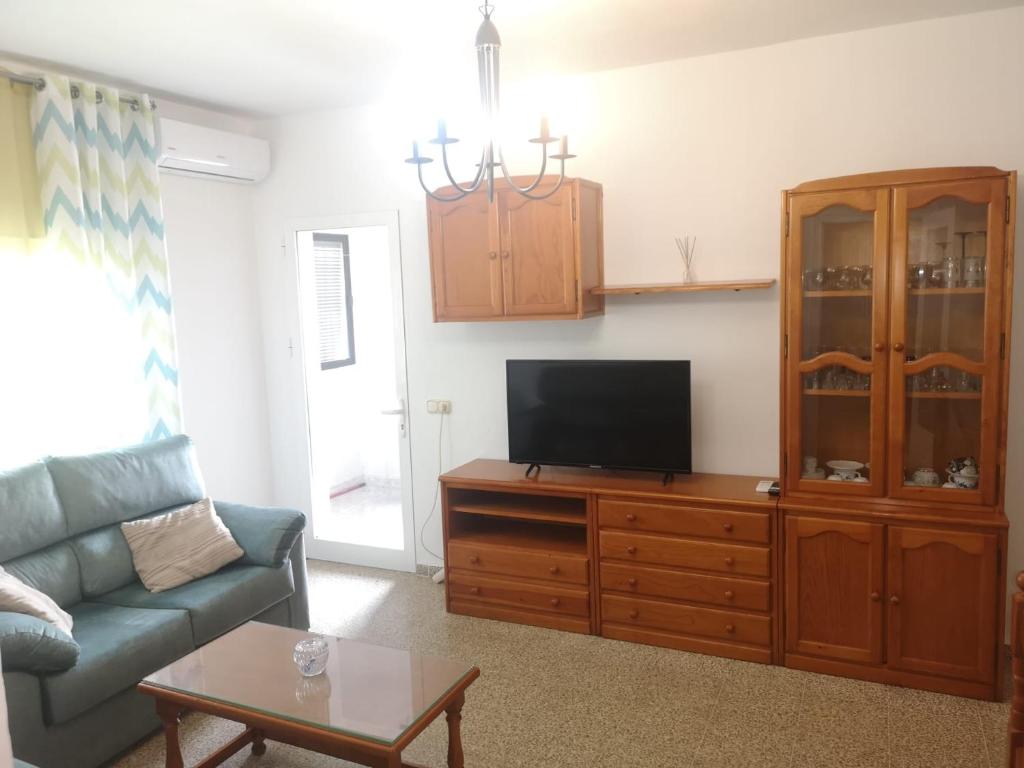 Μια τηλεόραση ή/και κέντρο ψυχαγωγίας στο Vivienda Turística en Jédula