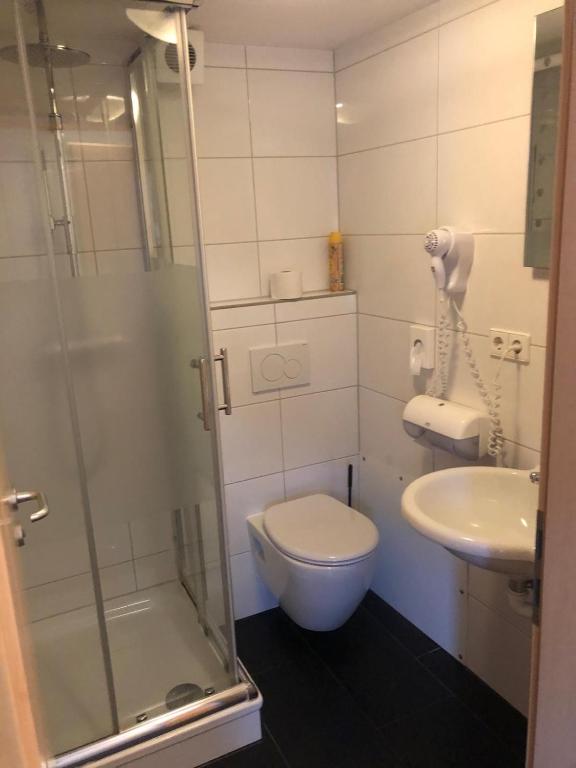Koupelna v ubytování Gasthaus Hotel Löffelschmiede