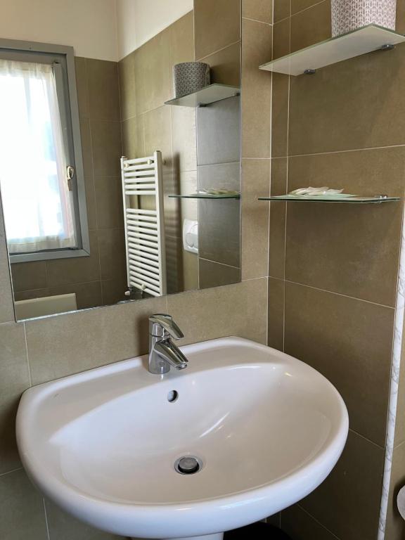 Koupelna v ubytování Hotel Aurora