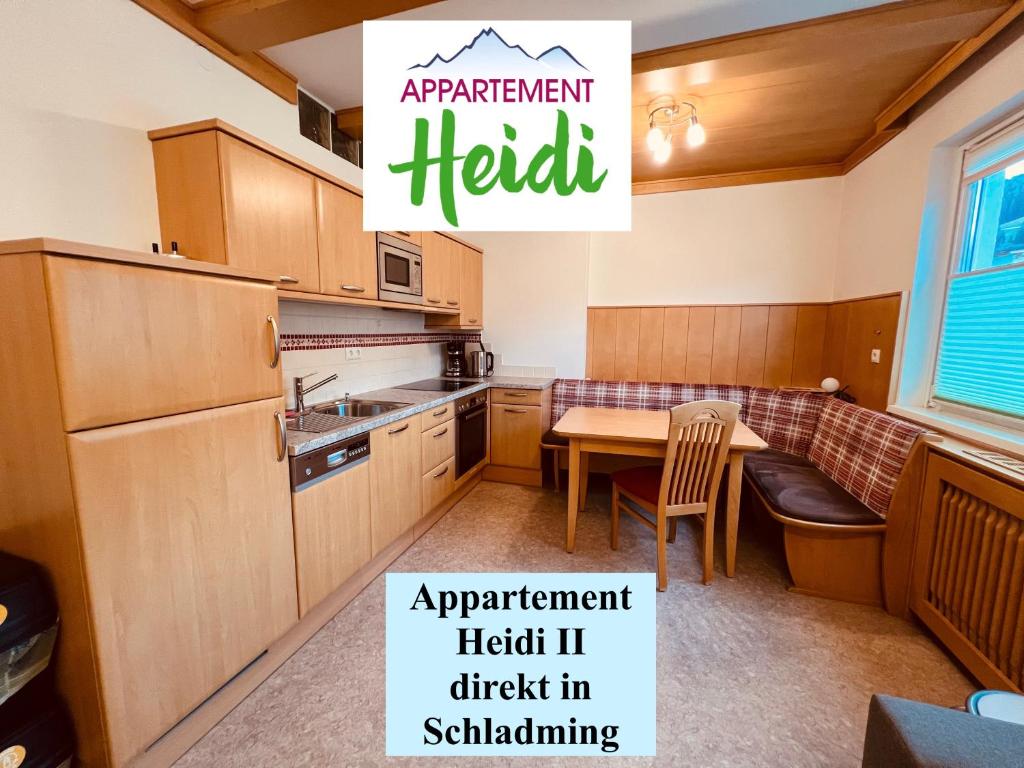 Kuchyň nebo kuchyňský kout v ubytování Appartement Heidi II (ohne Balkon/Terrasse)