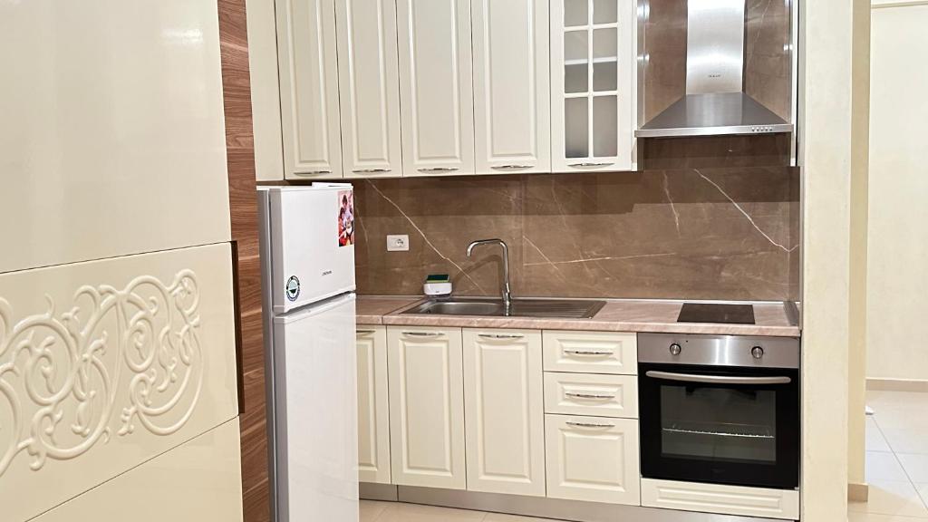 Kuchyň nebo kuchyňský kout v ubytování Oasis Residence