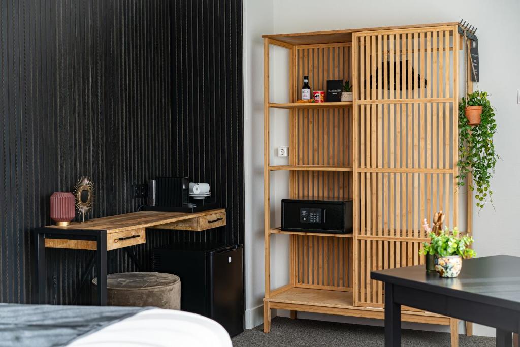 Příslušenství pro přípravu čaje a kávy v ubytování Hotel Beatrix