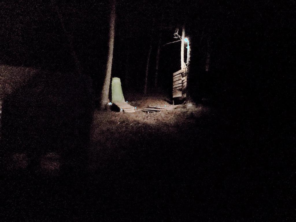 a night time picture of a playground at night at Living at the Bell Tent in Turtletown