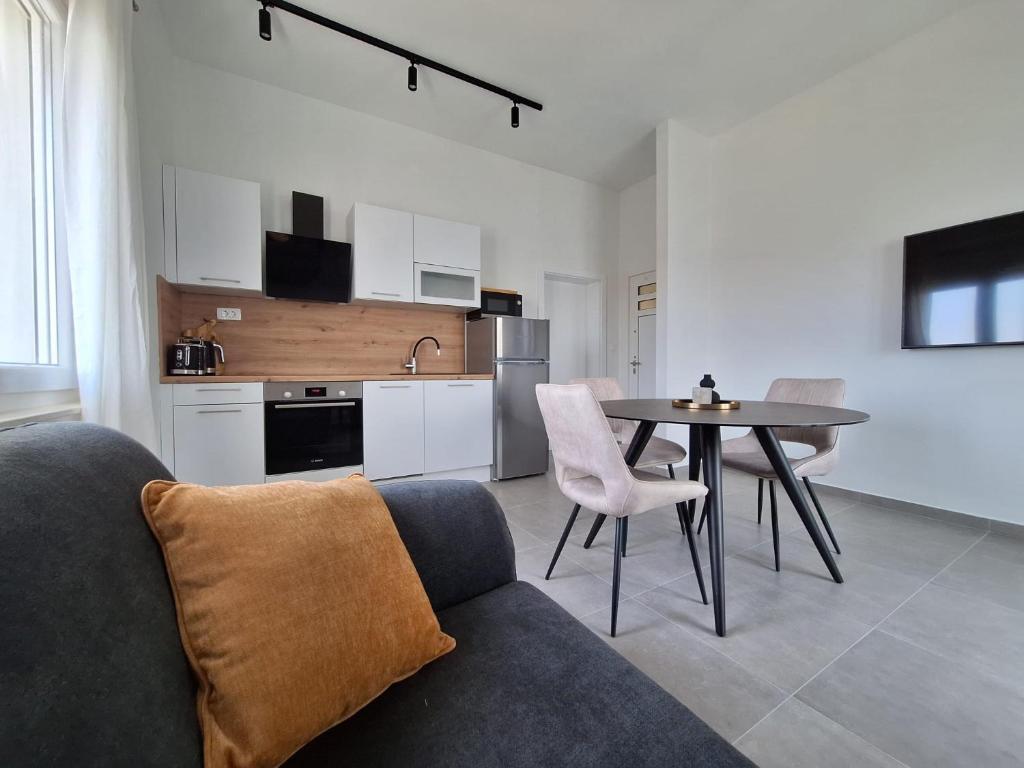 Kuchyň nebo kuchyňský kout v ubytování Apartments Benic