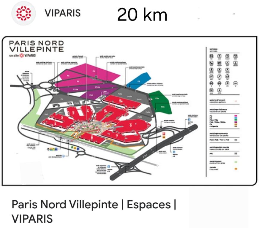 a diagram of a city with different colored umbrellas at GILMORE Home - close to PARIS center in La Courneuve